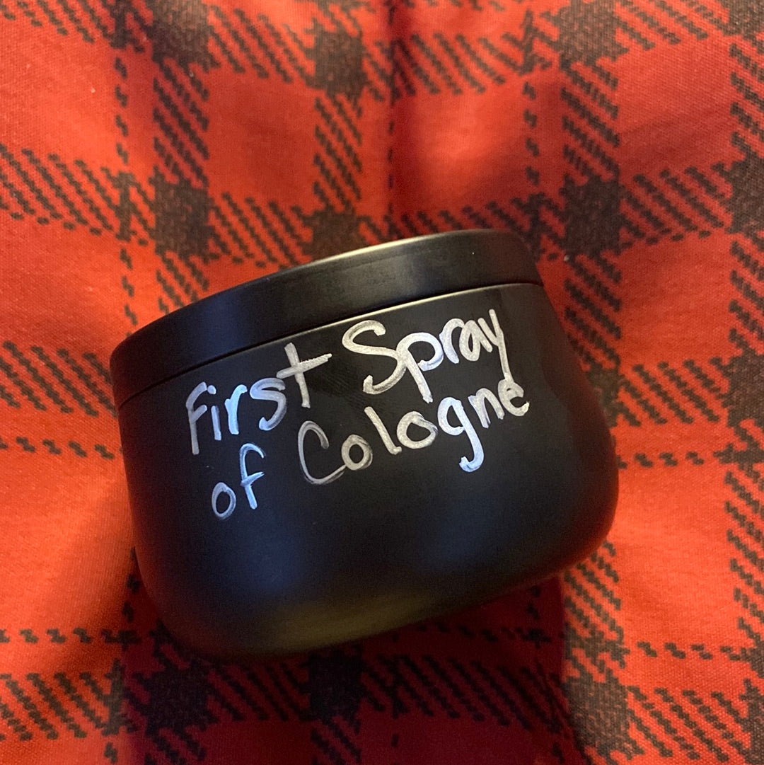 First spray of cologne